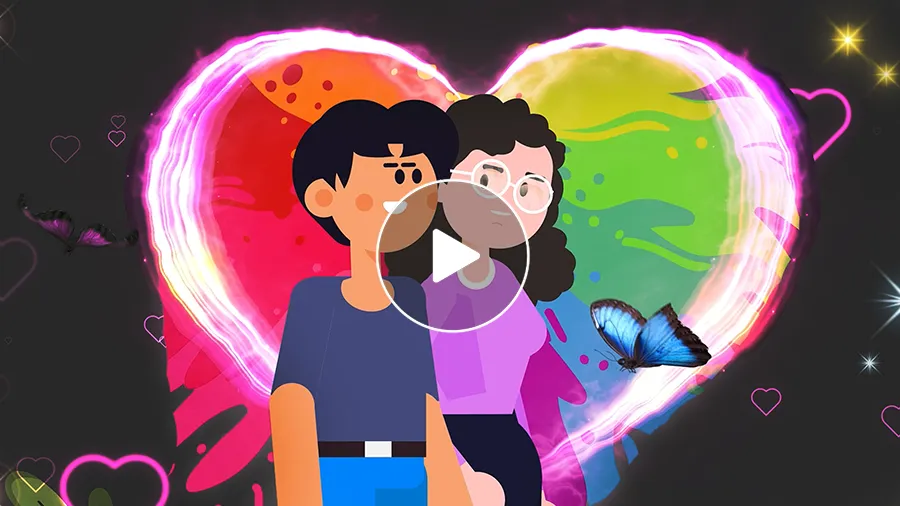 The Three Selves Together Dark Background Play